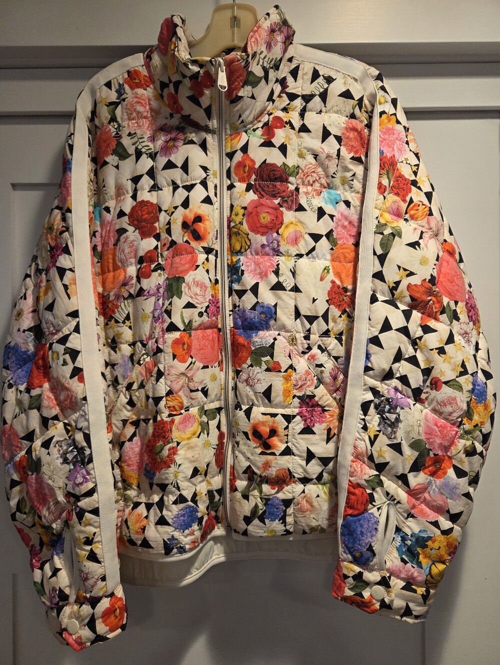 FP Movement by Free People Floral Quilted Packable Puffer Jacket - White Multi - Picture 4 of 7